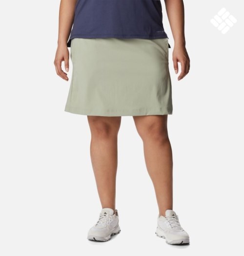 Women's Columbia On The Go Skorts Olive | Plus Size CA-U8C65